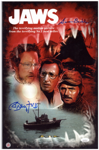 Jaws Movie Poster with Authenticated Signatures from Cast
