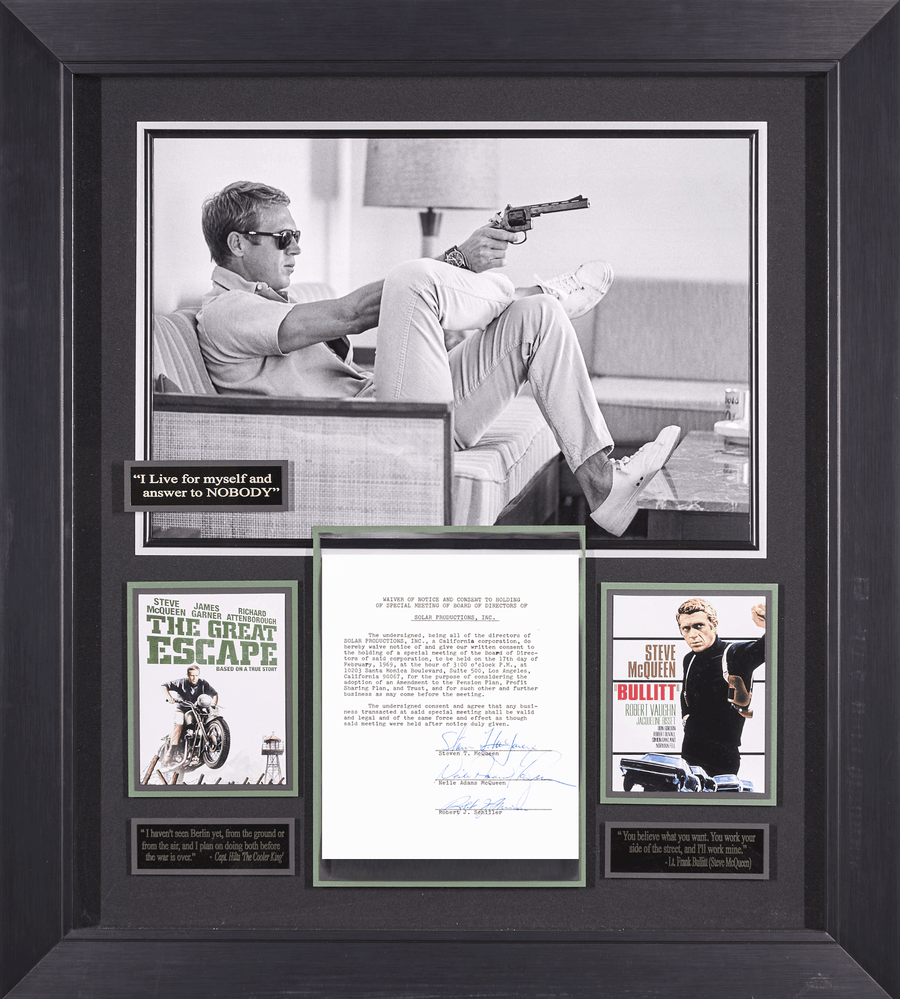Steve McQueen with PSA Authenticated Signed Letter