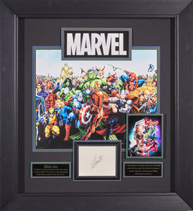 Marvel Superheroes Poster with Stan Lee's Beckett Authenticated Signature