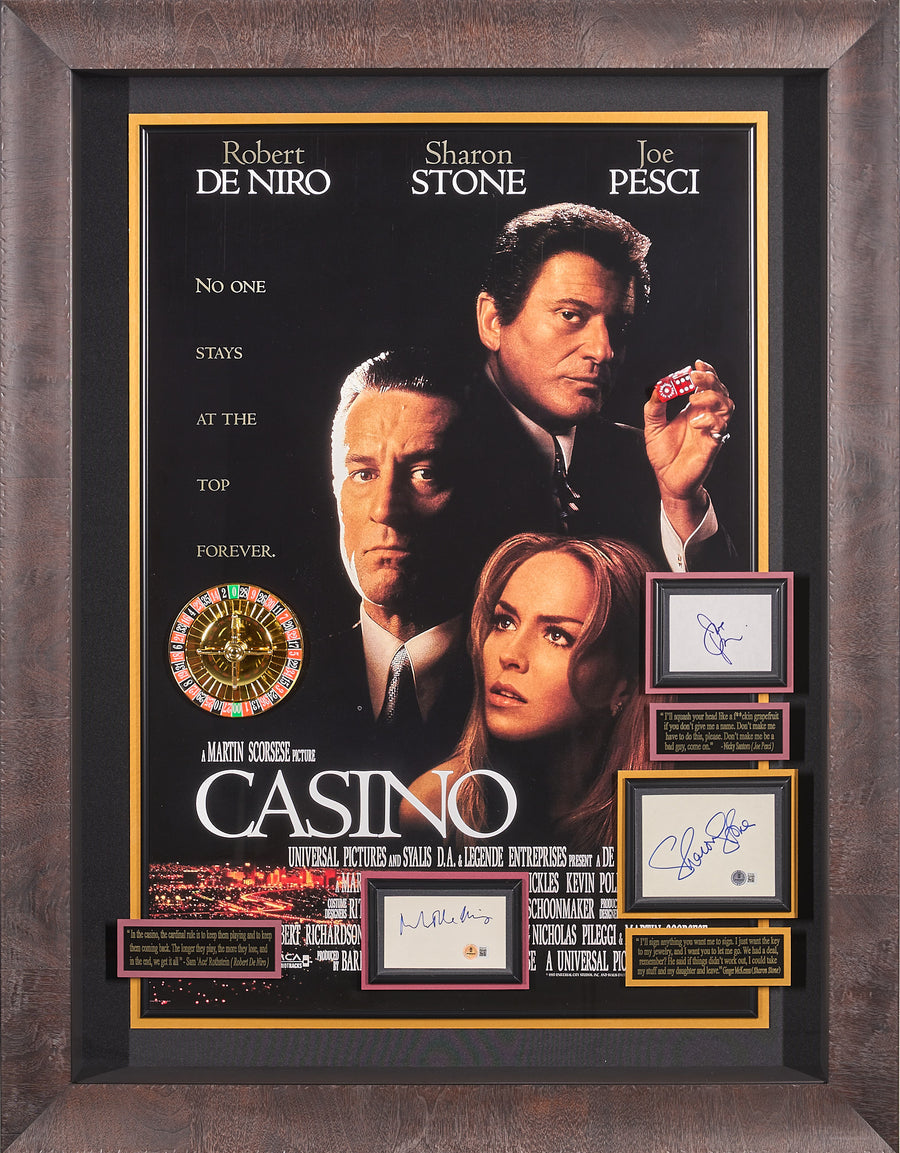 Casino Movie Poster with Three Authenticated Signatures