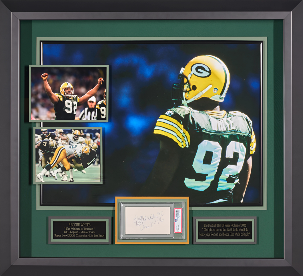 Reggie White in Green Bay with PSA Authenticated Signature