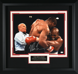 Mike Tyson "Bite Fight" Autographed Display