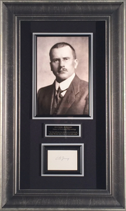 Carl G. Jung Autographed Display JSA Framed