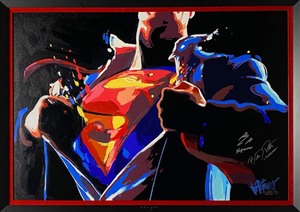 Superman: The Man of Steel Signed Canvas by Cavill & Routh