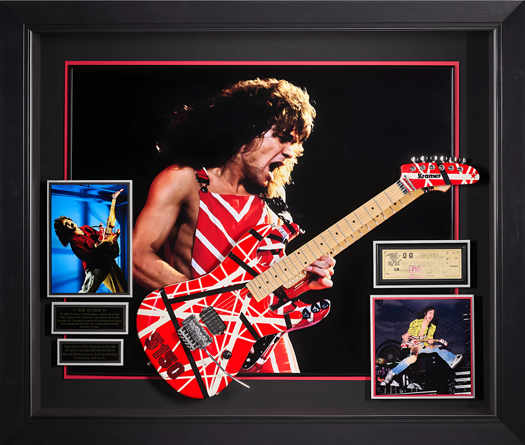 Eddie Van Halen with JSA Authenticated Signed Check with Guitar