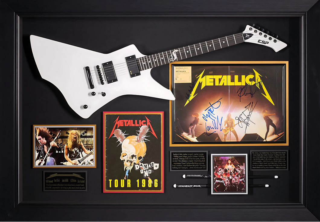 New Design of Metallica with Guitar and Five Authenticated Signatures
