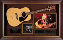 Load image into Gallery viewer, Willie Nelson with a JSA Authenticated Signed Guitar
