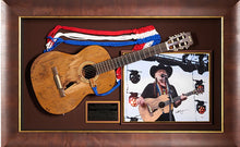 Load image into Gallery viewer, Willie Nelson with replica &quot;Trigger&quot; Guitar and PSA authenticated signed Photograph
