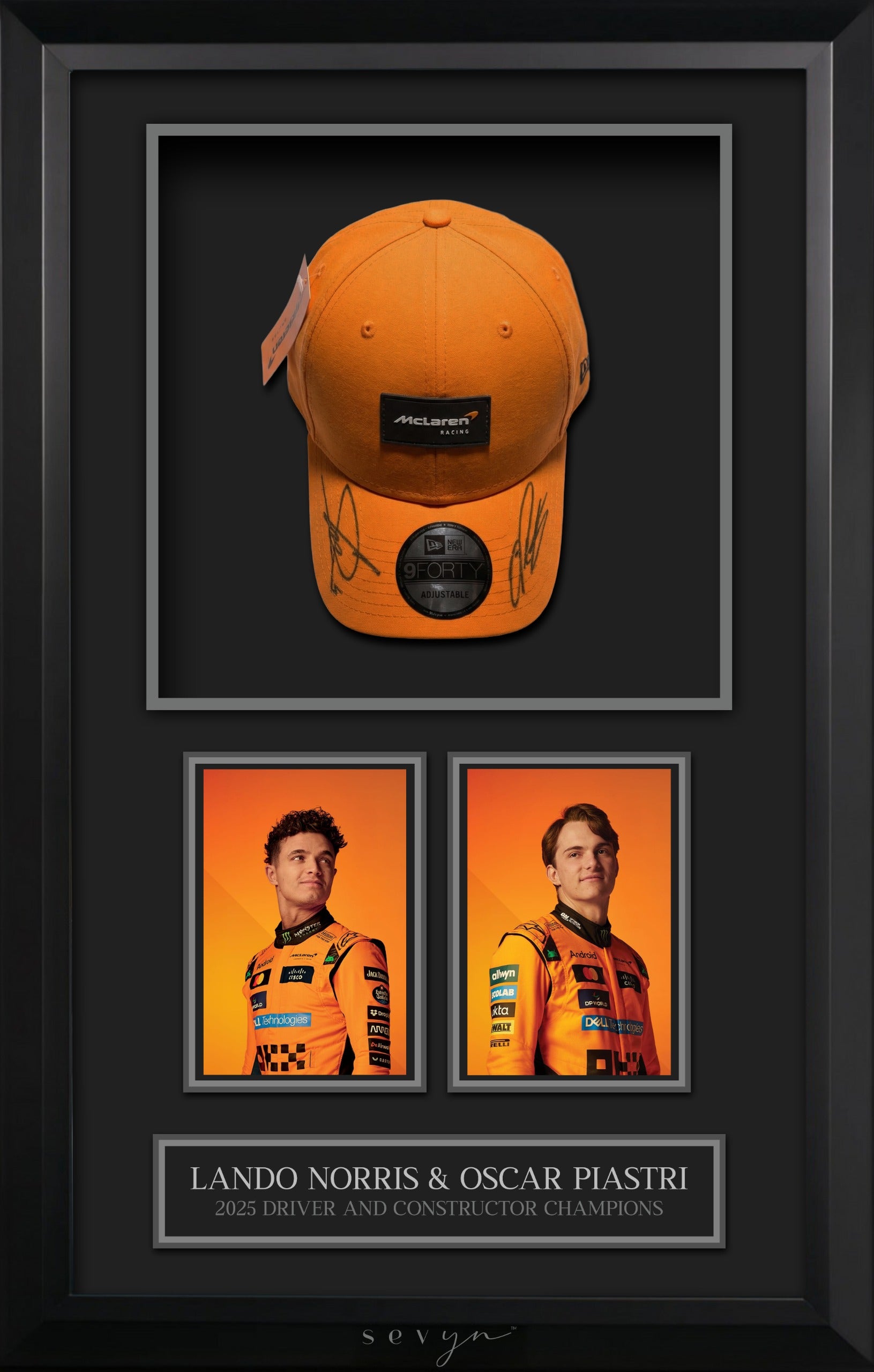 F1 McLaren 2025 Signed Team Cap Lando Norris and Oscar Piastri
