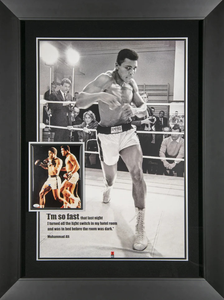 Muhammad Ali "Training" Autograph Framed JSA Authentication