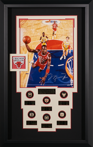 Michael Jordan with Six Championship Rings