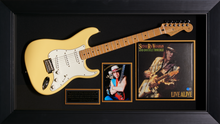 Load image into Gallery viewer, Stevie Ray Vaughan with Signed Album Cover and Fender Stratocaster
