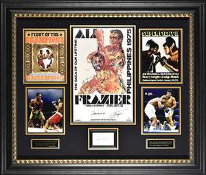 Muhammad Ali Vs Frazier "Philippines 1975" Autographed Display