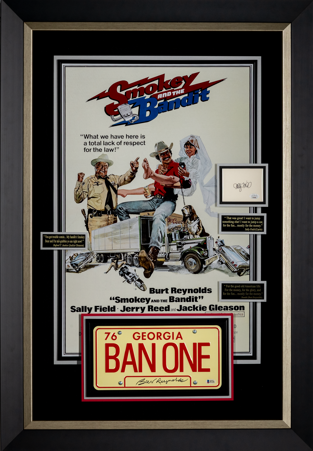 Smokey and the Bandit Cast Signed Display