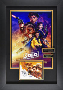 Star Wars SOLO Signed Emilia Clarke and Ehrenreich