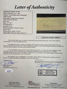 Prince Phillip Duke of Edinburgh JSA Authenticated Autographed Portrait