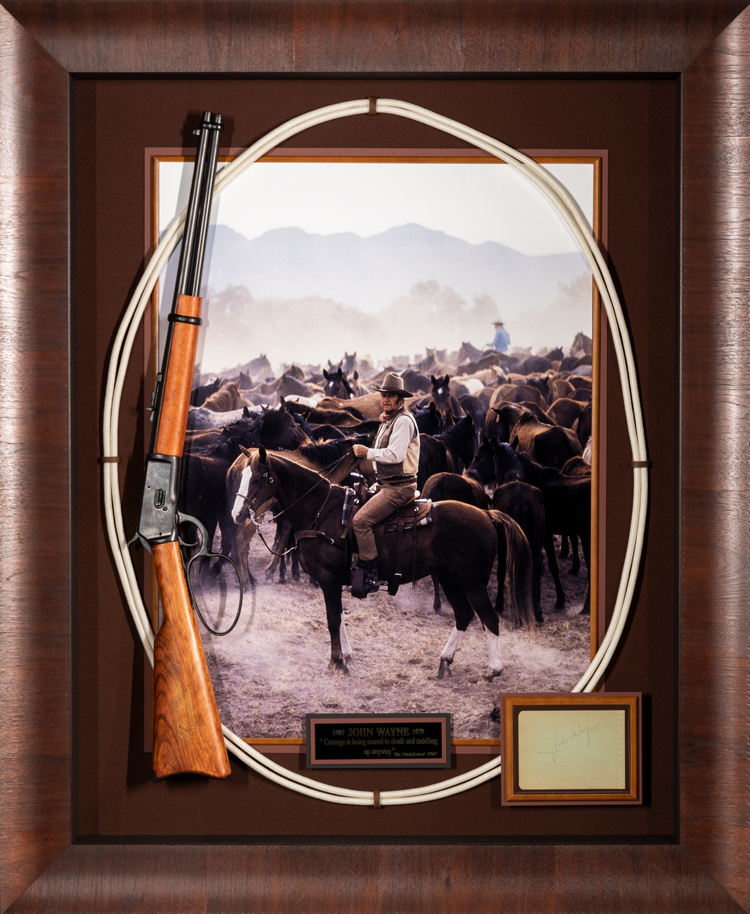 John Wayne with Authenticated Signature