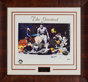 Muhammad Ali and Looney Tunes Cartoon Characters with Authenticated Signature of Ali
