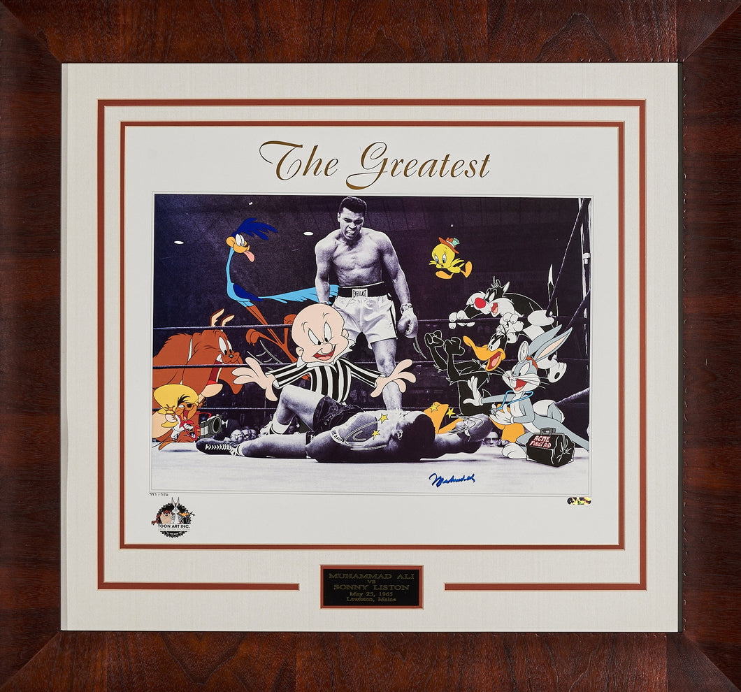 Muhammad Ali and Looney Tunes Cartoon Characters with Authenticated Signature of Ali