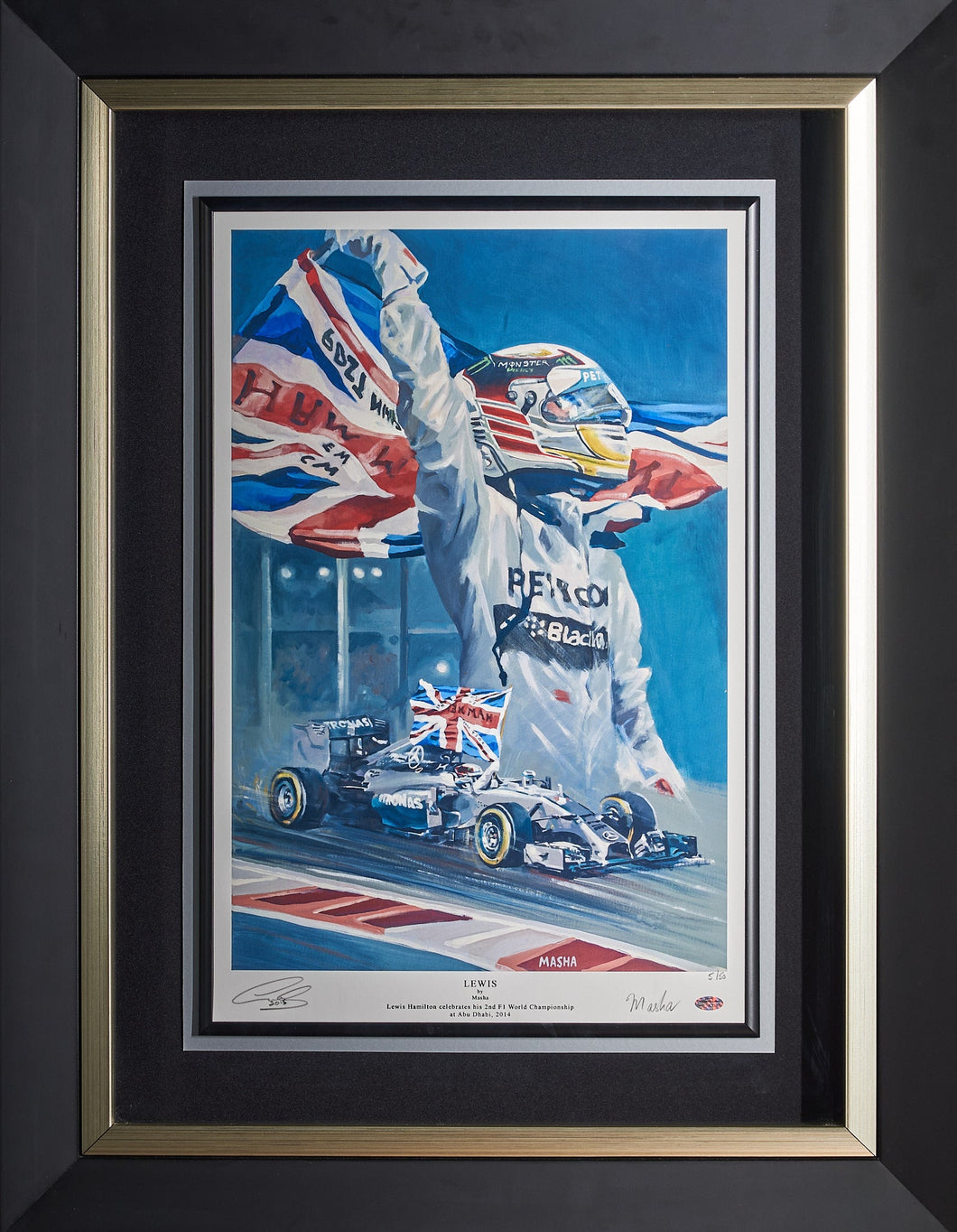 F1 7X World Champion Lewis Hamilton Signed Limited Edition