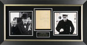 Winston Churchill Signed Letter Display