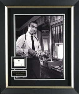 Sean Connery Autographed "Vodka Martini" Display