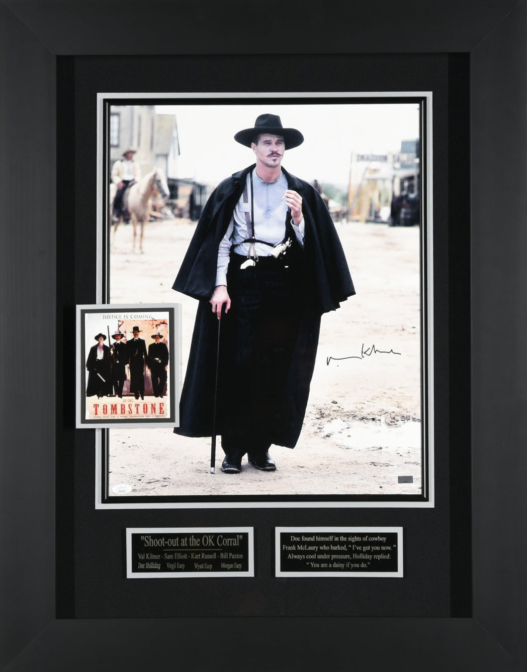 Val Kilmer Autographed Tombstone Movie Display
