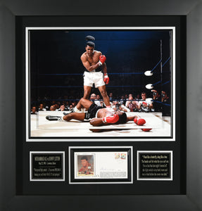 Muhammad Ali Over Sonny Liston OTT Autographed Display