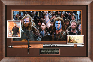 Braveheart "Mel Gibsion" Freedom Signed Sword Display