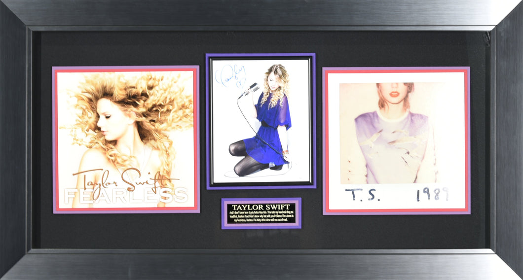 Taylor Swift Autographed Display JSA Framed Signed 46x25