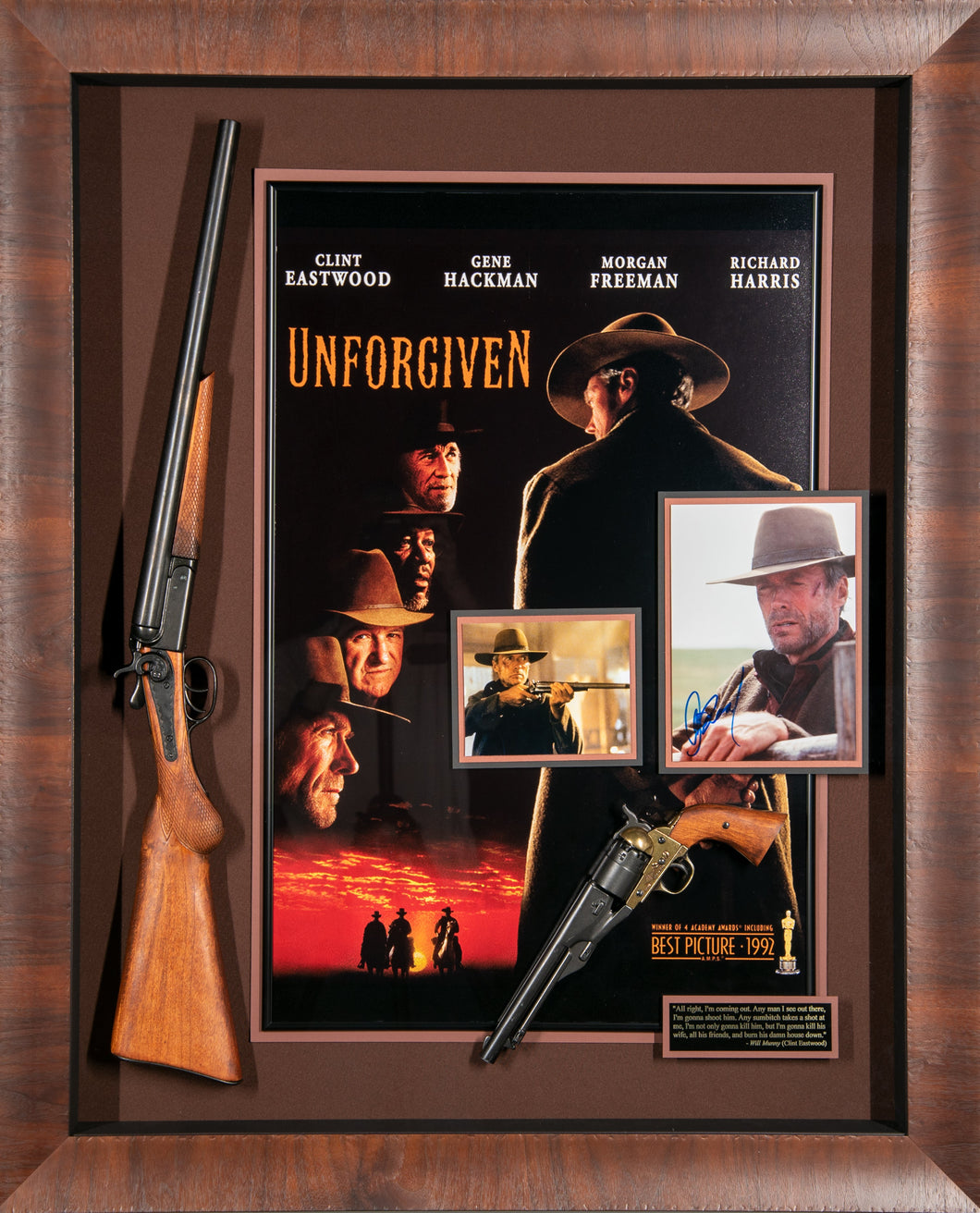 Unforgiven Gun Display Autographed