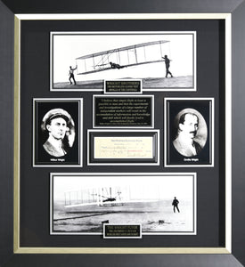 Wright Brothers Autographed Aviation Display
