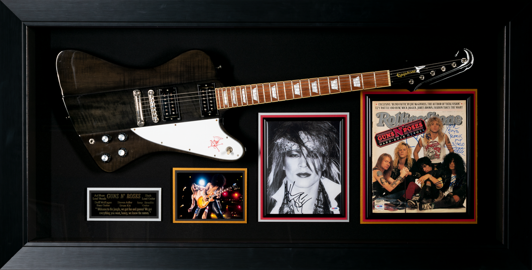 Guns N Roses Guitar Display Framed & Signed