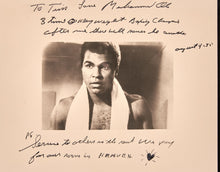 Load image into Gallery viewer, Muhammad Ali Training in Pool With Authenticated Signature with Note
