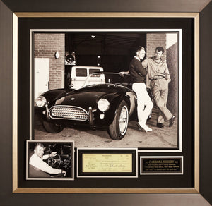 Authenticated Signed Check by Carroll Shelby with photo with Steve McQueen
