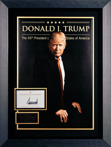 President Donald Trump with JSA Authenticated Signature