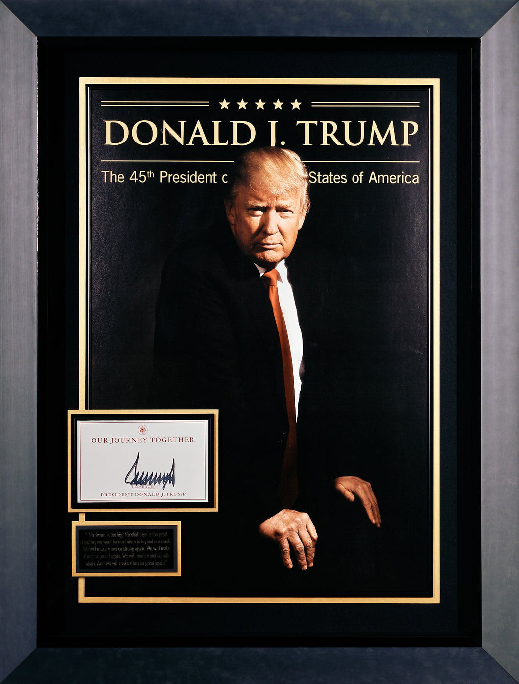 President Donald Trump with JSA Authenticated Signature