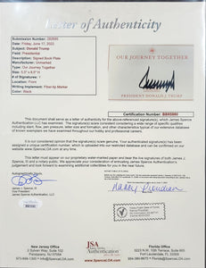President Donald Trump with JSA Authenticated Signature