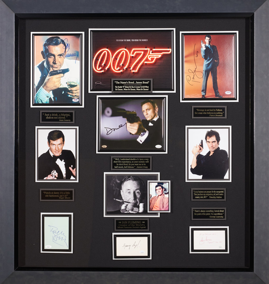 Authenticated Actor James Bond 007: Six Actors with Authenticated Signatures in One Museum ...