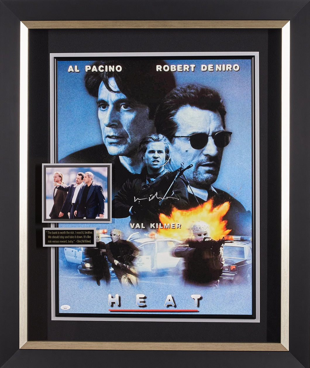 Heat Movie Poster with Authenticated Signature by Val Kilmer