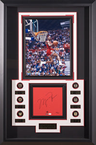 Michael Jordan "Rare Air" with Six Replica Championship Rings and authenticated signature.