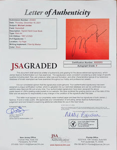 Michael Jordan "Rare Air" with Six Replica Championship Rings and authenticated signature.