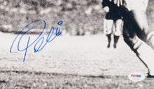 Load image into Gallery viewer, Pele B&amp;W Photo of Horizontal Kick Signed and Authenticated
