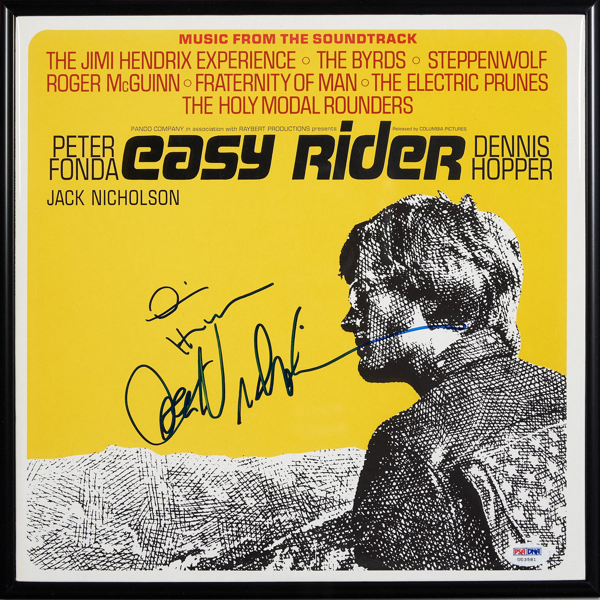 Easy Rider Authenticated Signed Album Cover and B&W Photo of Peter Fon ...