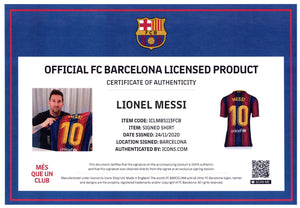 Lionel Messi Authenticated Signed Soccer Jersey - Official FC Barcelona Licensed Product