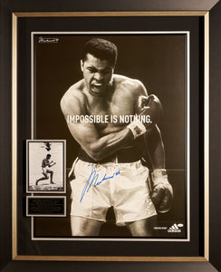 Autographed "Impossible Is Nothing" Adidas Poster Ad signed by Muhammad Ali