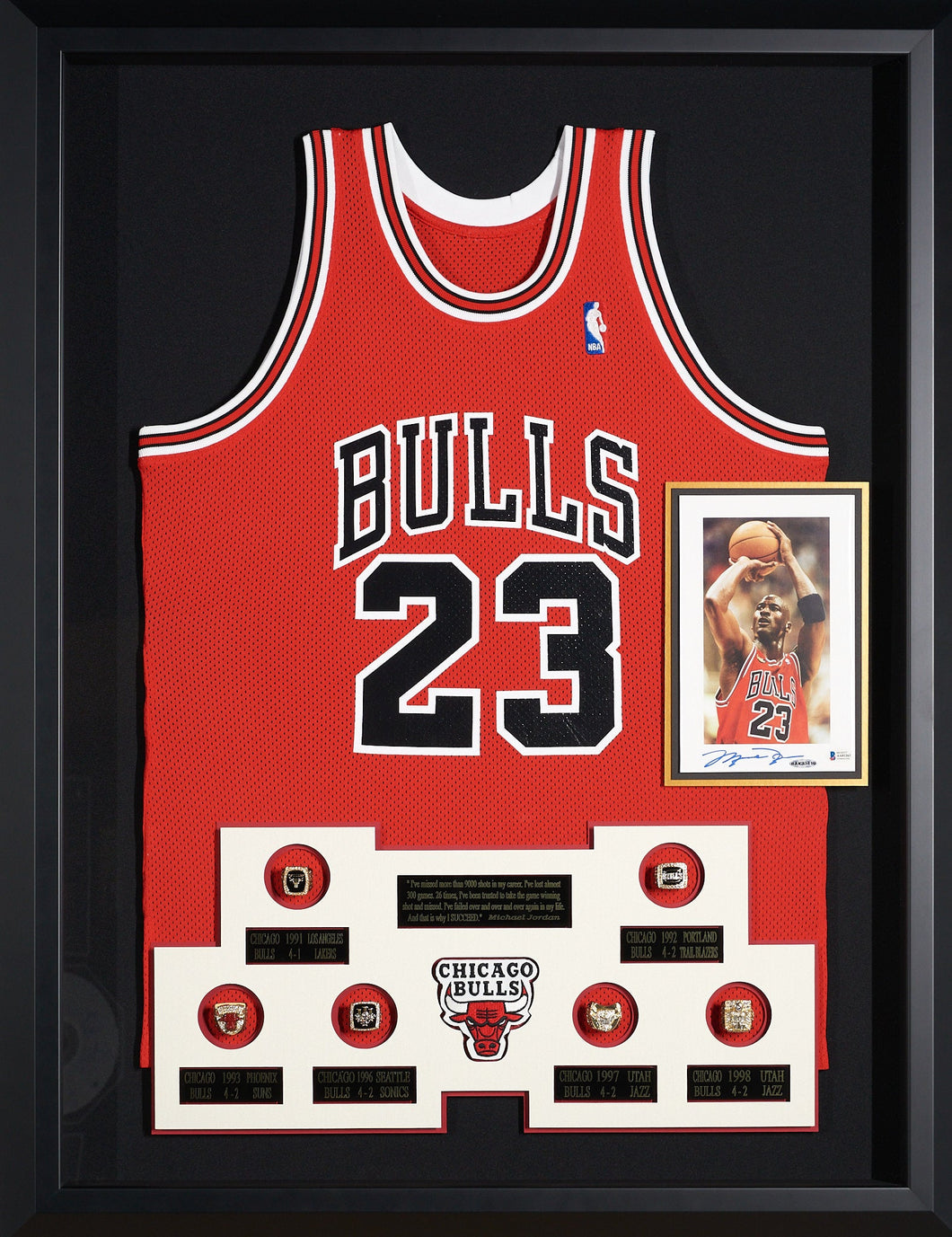 Michael Jordan Jersey with replica Rings and Authenticated Signature