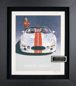 Carroll Shelby Series 1 Poster Framed JSA