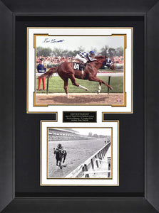 Secretariat Record at Belmont â€“ Signed By Jockey Ron Turcotte 24x33 - Memorable Gallery